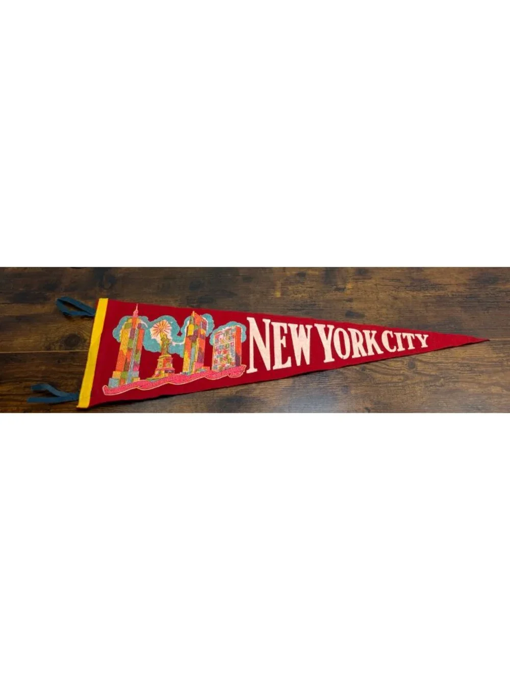 Vintage New York City Felt Pennant Empire State Building 26 inches